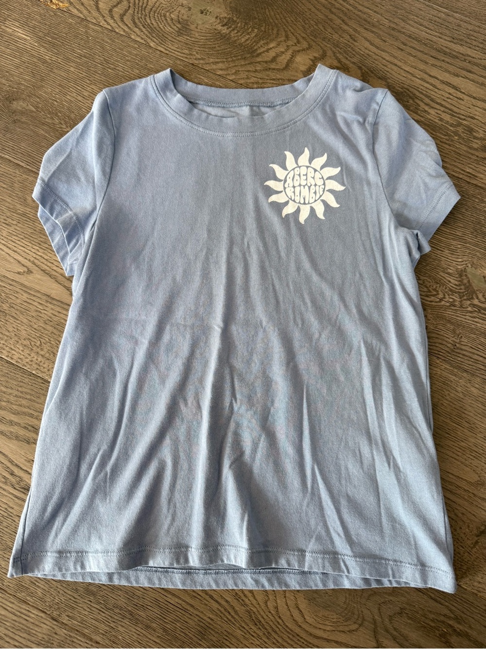 abercrombie kids Light Blue Tee with White Sun Logo